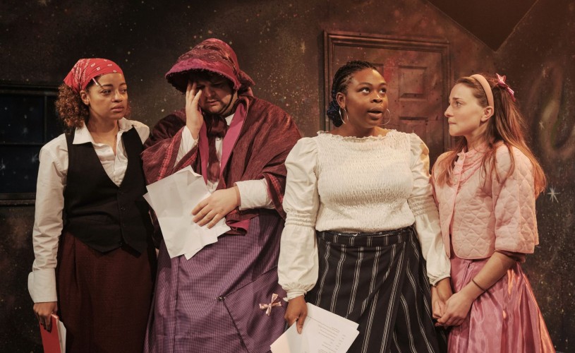 Four March sisters in Little Women in Black at The Wardrobe Theatre